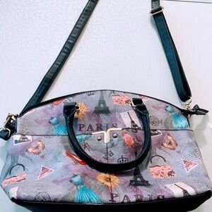 Stylish Paris Print Women's crossbody Bag - Multicolor by Bueno
